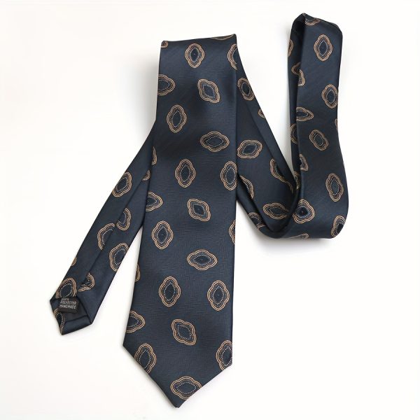 Silk-like Polyester Tie, Hand Wash Or Dry Clean, Woven Tie For Business And Formal Occasions