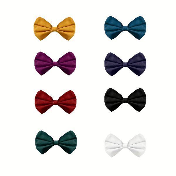 Boy's Gentlemanly Bow Tie - Cotton, Casual Style, Solid Color, Ages 3-14, Skein Knit