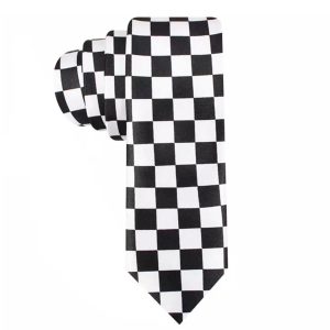 1pc Stylish Checkered Pattern Woven Polyester Tie - Comfortable, Versatile, and Durable Accessory for Wedding, Stage, Party, Festival, and Daily Wear - Perfect for Mens Fashion