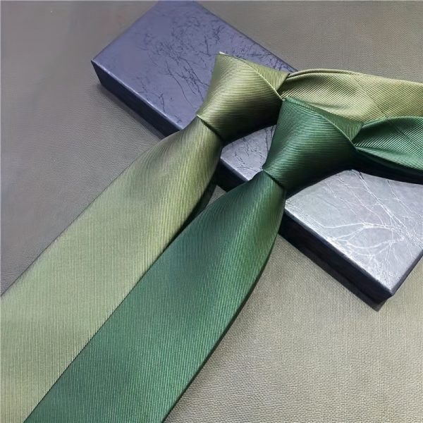 1200 Needle High Grade Mens Solid Business Daily Necktie Classic Green Formal Skinny Suit Tie 3.15Inch